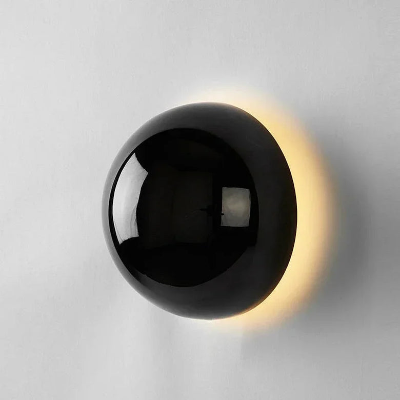 Circular Metal Wall Light with Ambient Halo Effect