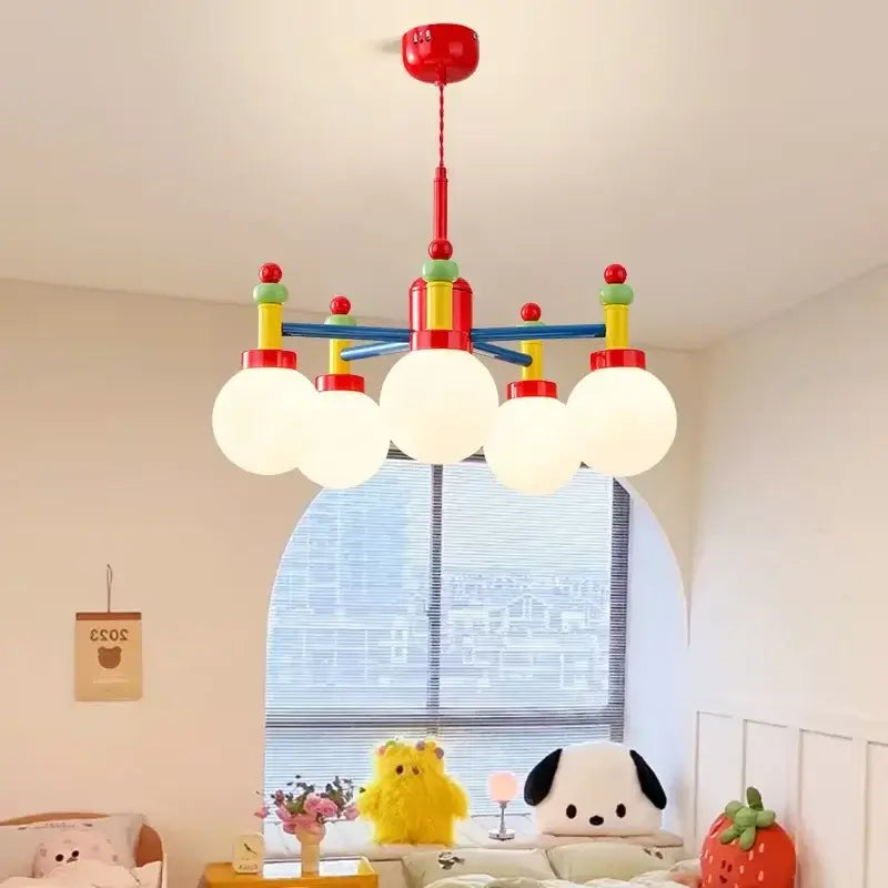 Lego like playful and colourful wall & ceiling light featuring vibrant red, blue, yellow, and green design for a child's room.
