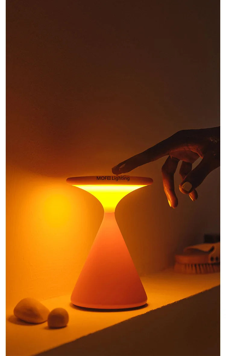 Designer Rechargeable Table Lamp for Bedroom Living Room Sofa Side Study Bedside Modern Luxurious High-end Feeling LED Light