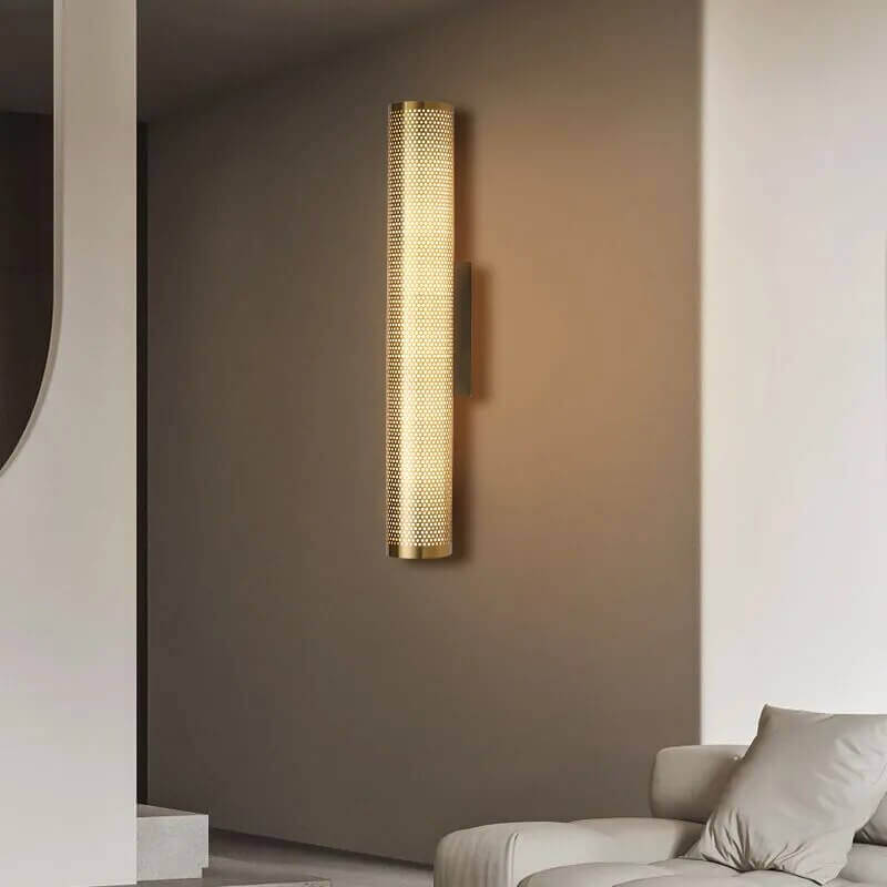 Wall Light Fixtures, Wall Light Fixtures, Wall Light Fixtures, Contemporary Perforated Brass Wall Lamp