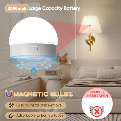 Cordless Rechargeable Brass Wall Lamp