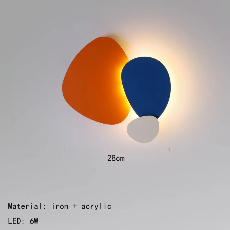 Bauhaus Led Wall Light With Coloured Acrylic Panels