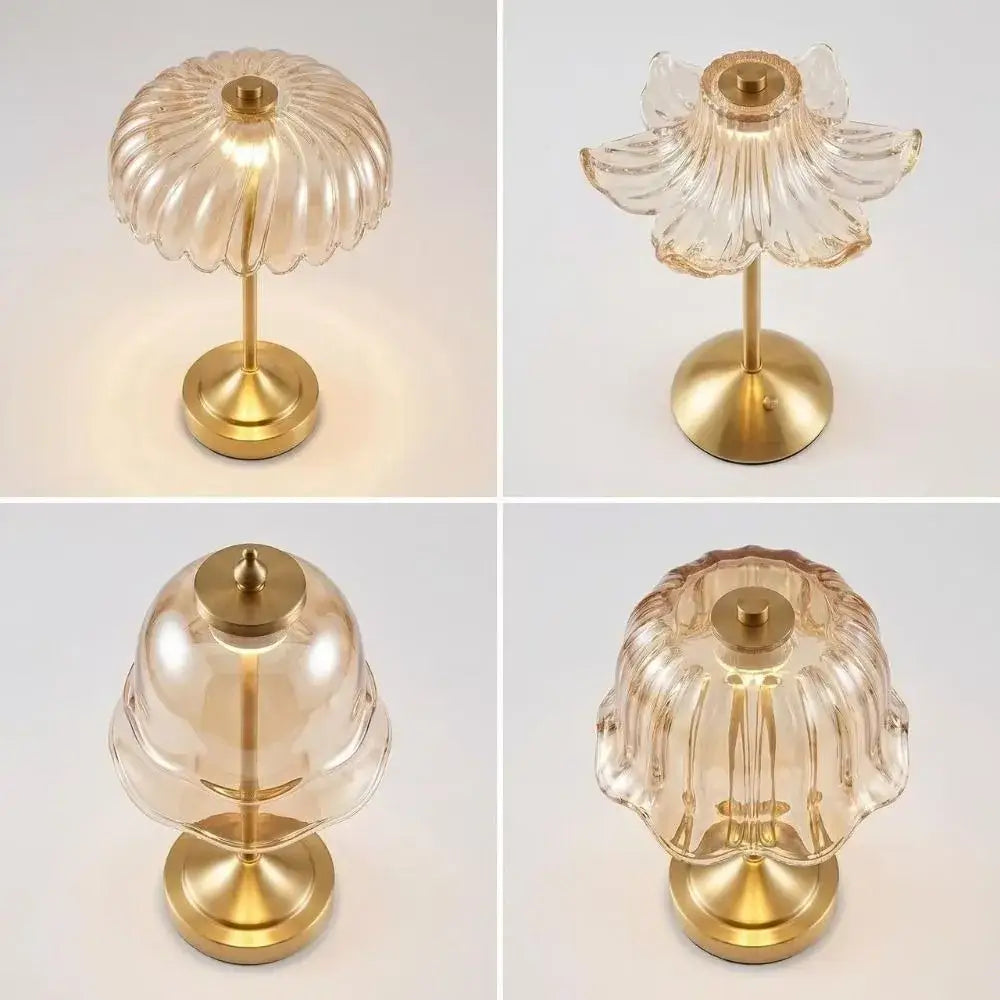 Art-Deco Glass Cordless Lamp: 8 styles