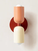 Classic Midcentury Modern Wall Lamp (10x25cm) in cream and peach tones, showcasing a stylish wall-mounted design.