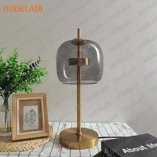 Czech Design Desk Lamps with Glass Shade featuring a modern design and elegant glass shade.