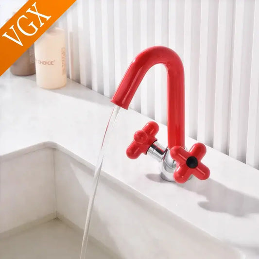 Luxury Double-Handle Brass Faucet | Modern Design