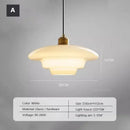 Nordic Vintage Pendant Light | Scandinavian Chic Decor, featuring cream milk glass and chic layered design.
