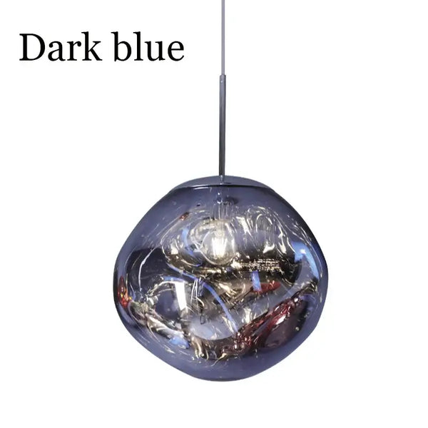 Nordic Lava Pendant Light in dark blue showcasing modern design and vibrant colors for stylish home decor.