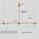 Hanging Minimalism Lights with adjustable wire length and high quality LED chip features, modern lighting design.
