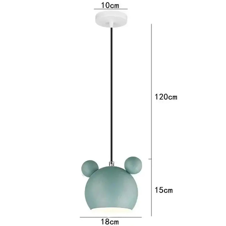 Cartoon Mouse Pendant Lampshade for Children’s Rooms with playful design and specifications.