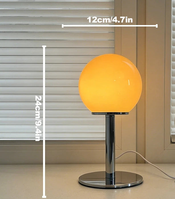 Bauhaus Small Glass Sphere Table Lamp, USB and Dimmable