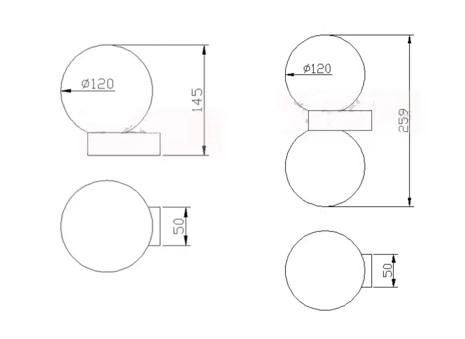 Chic Dual Bubble Wall Light - Modern Elegance