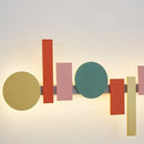 Multicolour Wall Totem LED geometric light showcasing vibrant shapes in a modern design.