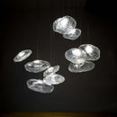 Nordic Cloud Glass Pendant Light – Smoky Grey Designer LED Chandelier showcasing cloud-shaped glass design.