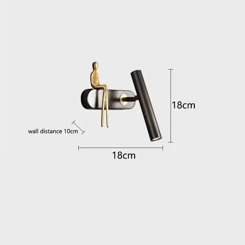 Nordic Rotatable Wall Lamp - Metal, sculptural