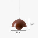 Contemporary Pendant Light in a modern brown design with measurements of 23cm width and 16cm height.