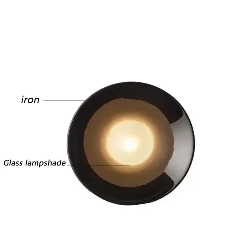 Bauhaus Round Metal Wall Lamp Paint Black/white 15cm/18cm Wall Light for Home Living Room Dining Room Bedroom LED Lighting