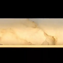 Natural Marble Linear Pendant Light 80–120cm showcasing the elegant marble texture and integrated LED lighting.