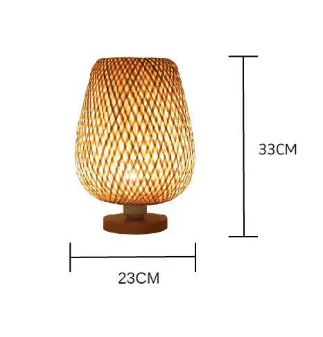 Eco-Friendly Vintage Bamboo Table Lamp