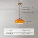 The Ideal Modern Kitchen Glass Pendant in orange with adjustable suspension and quality glass material.