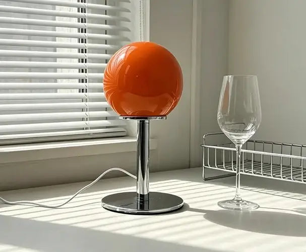 Bauhaus Small Glass Sphere Table Lamp, USB and Dimmable