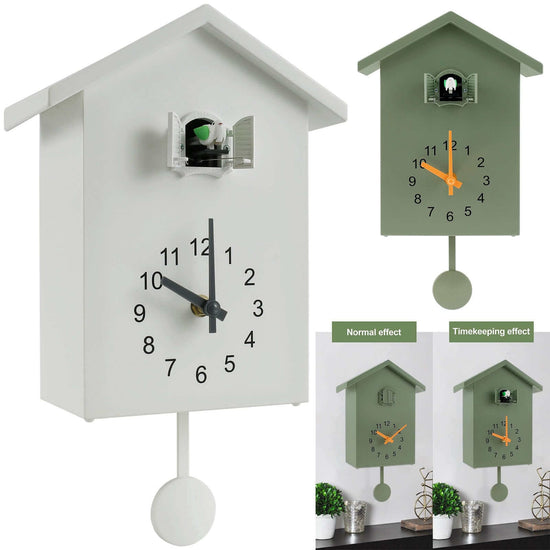 Add Swiss Elegance with Modern Cuckoo Clock - Two Colors Available