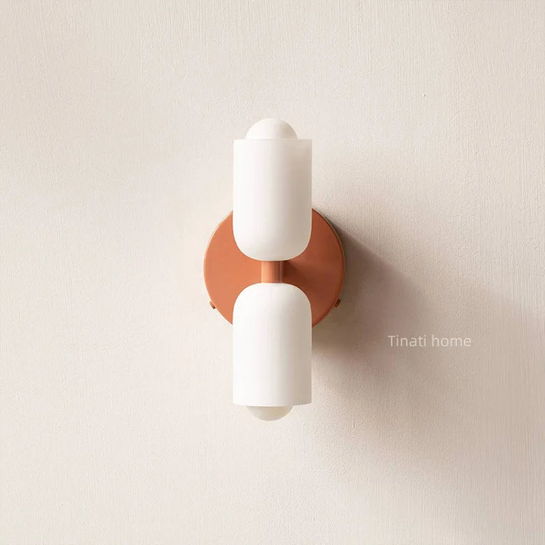 Modern Wall Lamp with Double Glass Head LED
