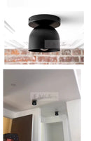 Compact Iron Ceiling Light with Dome Shade