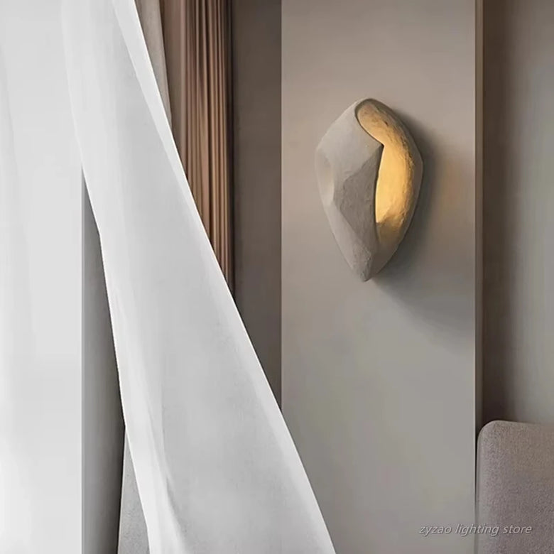 Organic Zen Stone LED Wall Light for Warm Ambient Glow