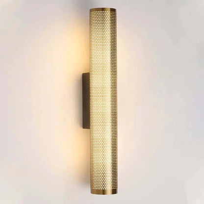 Wall Light Fixtures, Wall Light Fixtures, Wall Light Fixtures, Contemporary Perforated Brass Wall Lamp