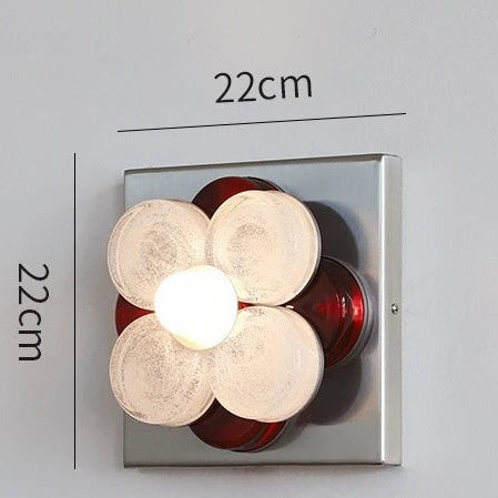 Retro Flower Metal Wall Light with LED Bulbs