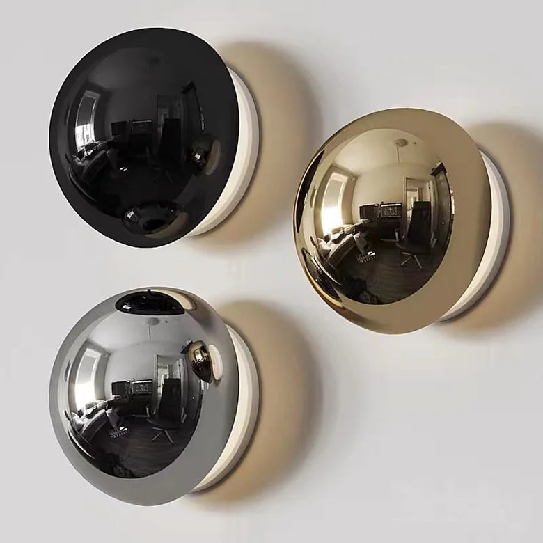 Circular Metal Wall Light with Ambient Halo Effect