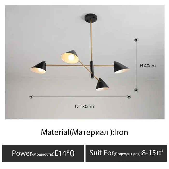 Cone Shaped Classic 50s Pendant Light showcasing a stylish design with multiple shades for versatile room decor.