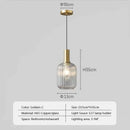 Pendant Light: Modern Nordic Glass Hanging Lighting Fixtures stylish glass shade with copper fixture for bedroom and restaurant decor.