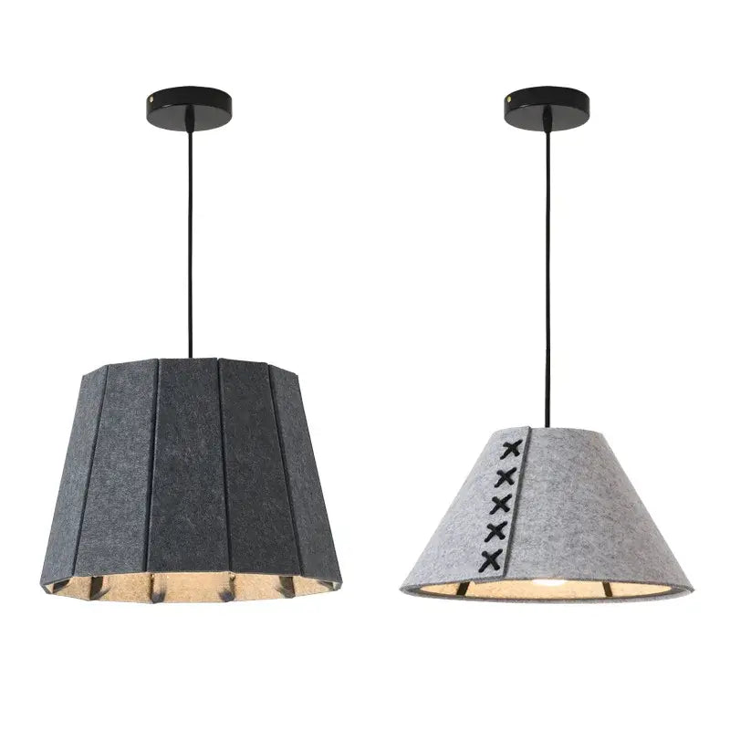 Modern Felt Pendant Lamp with Stitch Detail – Colourful Lighting
