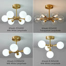 Modern Copper Glass Ball Chandelier styles with milk white and transparent lampshades in various sizes