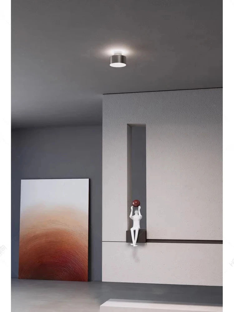 Plafonnier Tambour Moderne en Métal 140mm