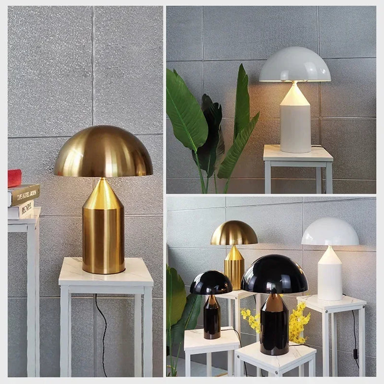 Luxurious Italian Design Mushroom Lamp I Gold, Black or White
