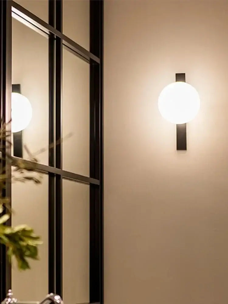 Minimalist Nordic Wall Lamp | Frosted White Ball