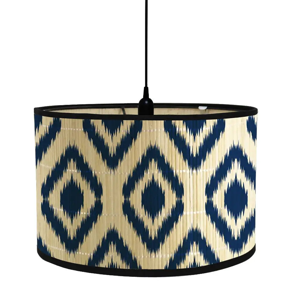 African Geometric Lamp Shade - Bamboo Drum