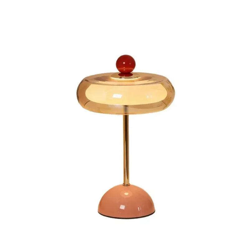 Retro Glass Table Lamp with Touch Control