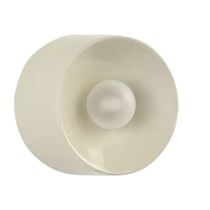 Bauhaus Round Metal Wall Lamp Paint Black/white 15cm/18cm Wall Light for Home Living Room Dining Room Bedroom LED Lighting