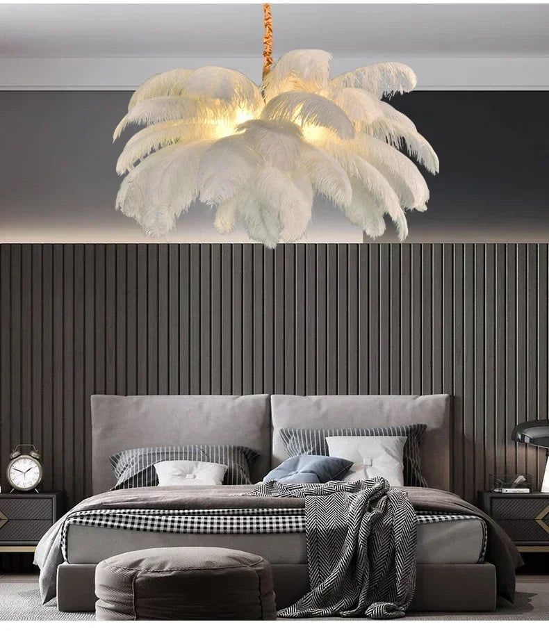 Nordic Feather Pendant Light – Art-Inspired Modern Ceiling Chandelier