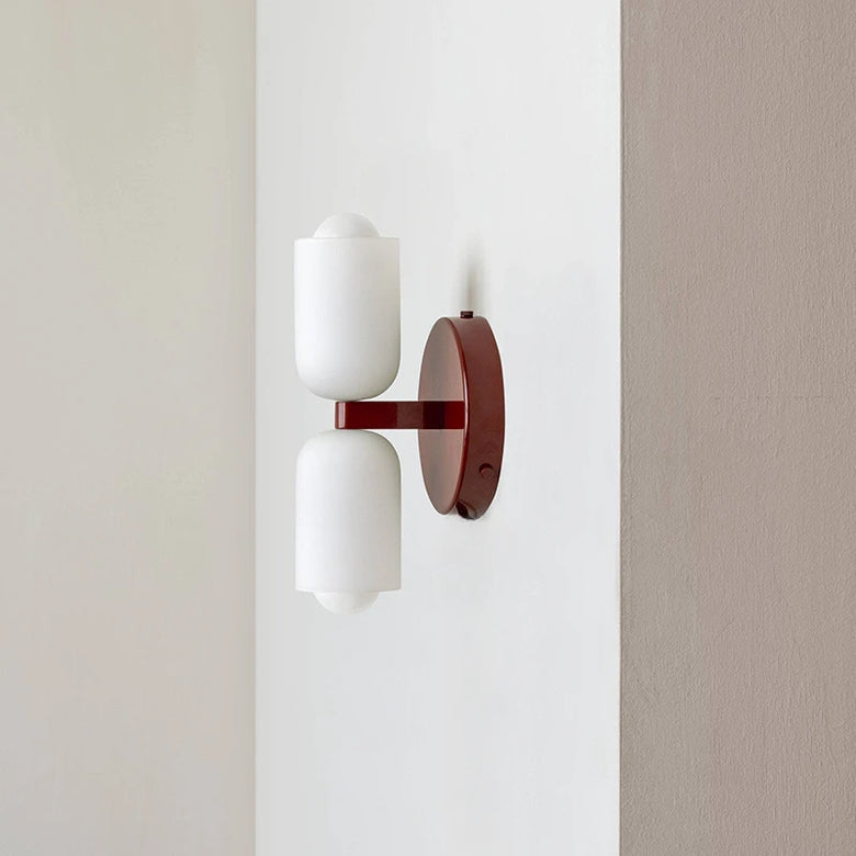 Modern Wall Lamp with Double Glass Head LED