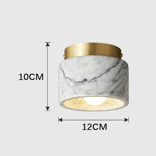 Italian Marble Downlight in Green or White Marble with dimensions 10CM height and 12CM width.