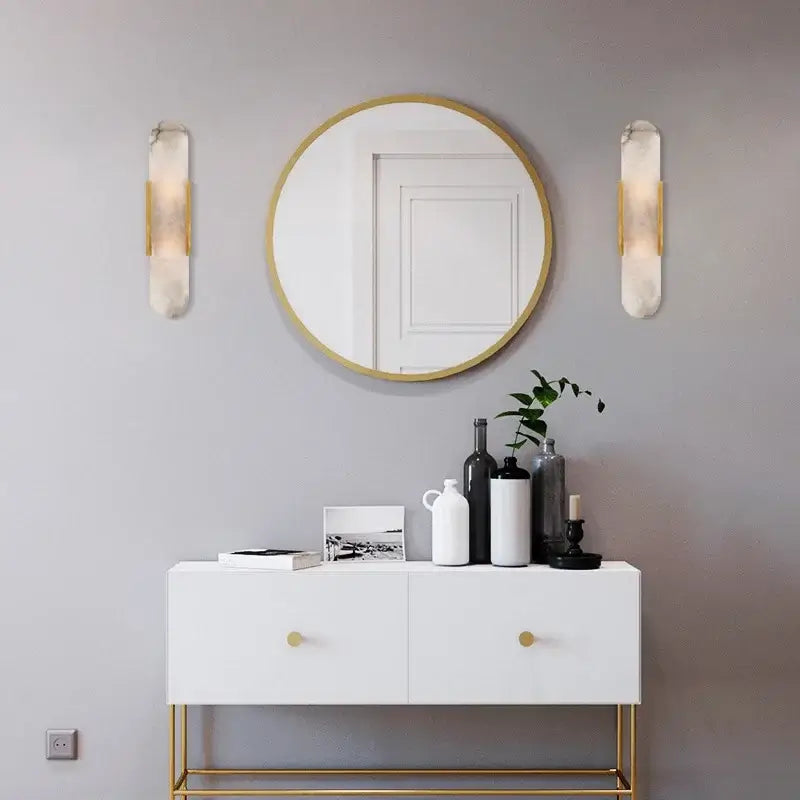 Luxurious Posh Marble & Gold Sconce