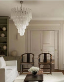 Vintage Drop Glass Chandelier with LED