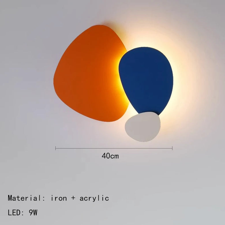 Bauhaus Led Wall Light With Coloured Acrylic Panels