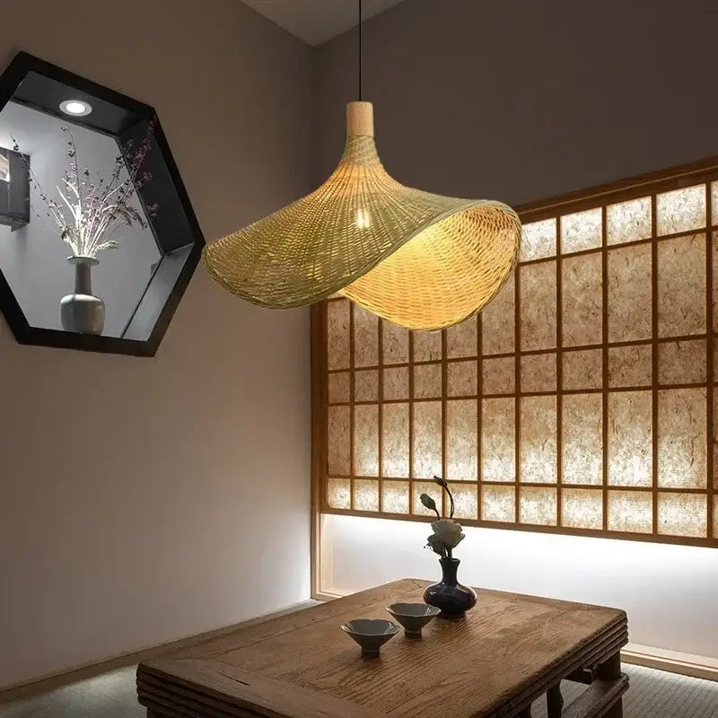 Rattan Hand Woven Hanging Lamp - Stylish Lighting