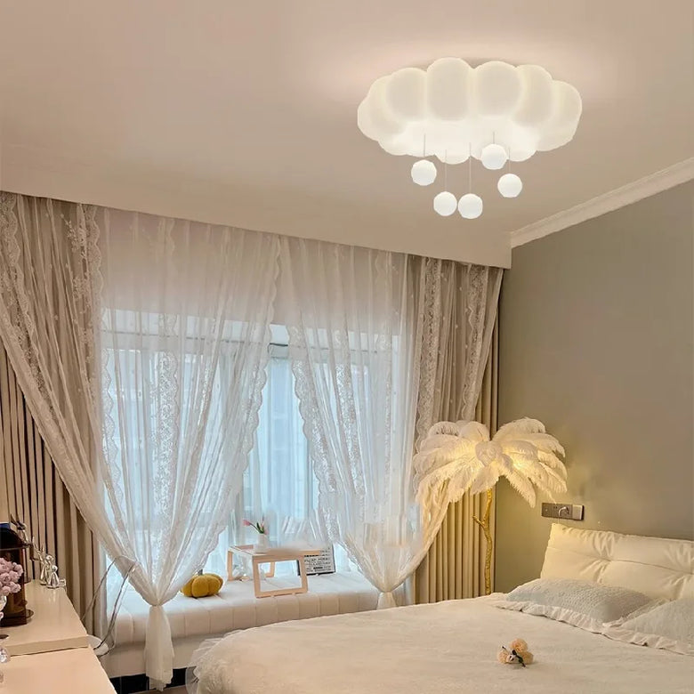 Modern White Cloud LED Ceiling Light with remote control
